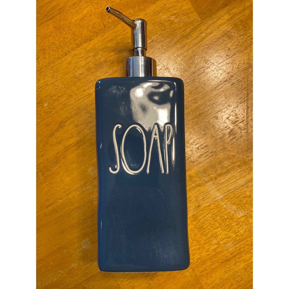 Rae Dunn Soap Dispenser Home Blue Excellent Ceramic Farmhouse Pump